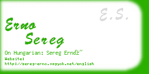 erno sereg business card